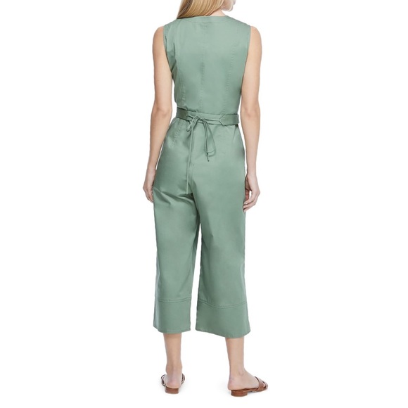 NWT Gal Meets Glam Leonie Belted Cotton Jumpsuit - Picture 3 of 9